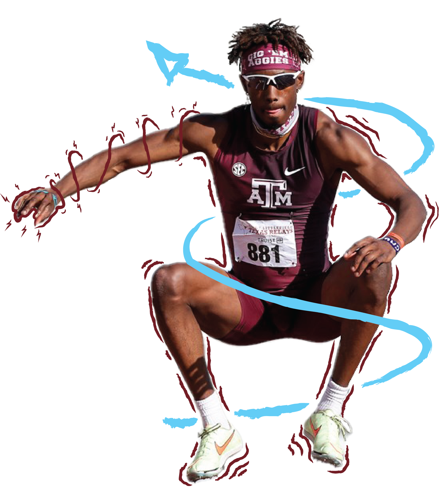 March 25, 2022 - James Smith during Day 1 of the Clyde Littlefield Texas Relays at Mike A. Myers Track and Soccer Stadium in Austin, Texas. Photo By Aiden Shertzer Texas A&M Athletics